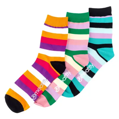 Meatfly ponožky Light Small Stripes socks - S19 Triple pack | 84460242