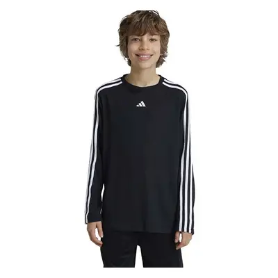 Dětské tričko s dlouhým rukávem adidas J TR-ES 3S LS černá barva, s 94120666