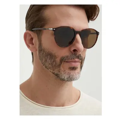 Sluneční brýle Persol pánské, hnědá barva, 0PO3350S 91502480