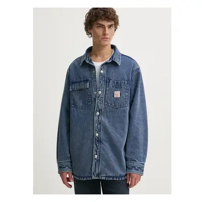 Džínová bunda Levis pánská, modrá barva, přechodná, oversize, A8582 99540941