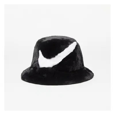 Klobouk Nike Apex Bucket Faux Fur Swoosh Black/ White 87291447