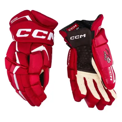 Hokejové rukavice CCM JetSpeed FT6 Pro Red/White 14 palců 99104789