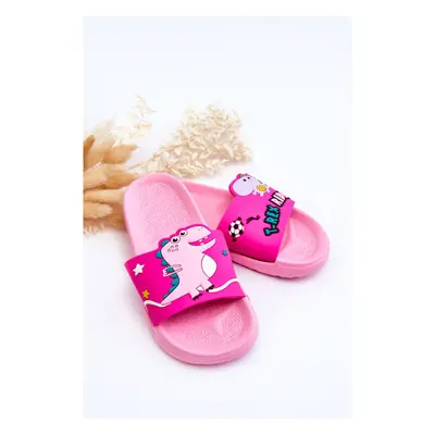 WJ1 Dětský Dinosaurus T-Rex Slides Pink Bernis 84435975