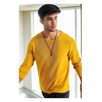 60226 Dewberry Knitwear Menswear Sweater-MUSTARD 99795405