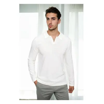 86813 Dewberry Polo Neck Long Sleeve Knitwear-EKRU 99788654