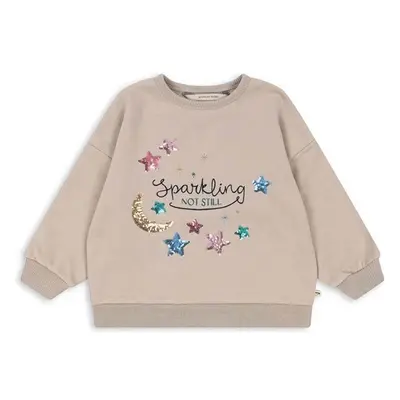 Dětská mikina Konges Sløjd LOU SEQUIN SWEATSHIRT OCS béžová barva, s 100263494