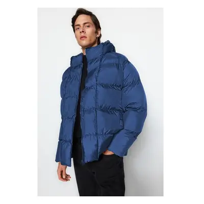 Trendyol Indigo Oversize Water and Wind Resistant Puffer Winter Jacket 99794625