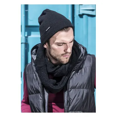 Urban Classics Basic Flap Beanie černá 91218600