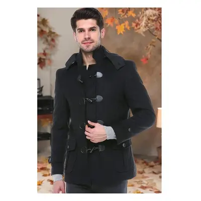 PLT8379 DEWBERRY MENS COAT-LIGHT BLACK 87300363