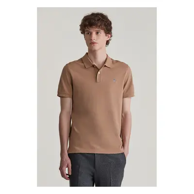 POLOKOŠILE GANT SLIM SHIELD SS PIQUE POLO WARM KHAKI 99502058