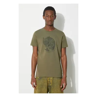 Bavlněné tričko Fjallraven Arctic Fox T-shirt M zelená barva, s 99287470