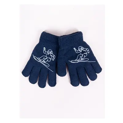 Yoclub Kidss Gloves RED-0200C-AA5A-003 Navy Blue 74670217