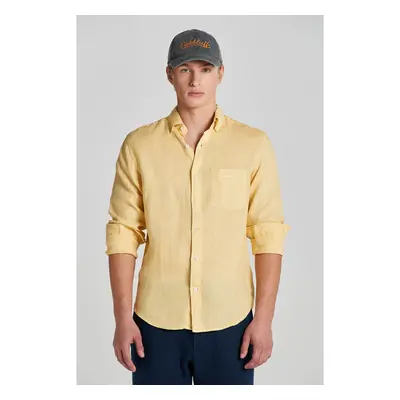 KOŠILE GANT REG GMNT DYED LINEN SHIRT DUSTY YELLOW 89451297