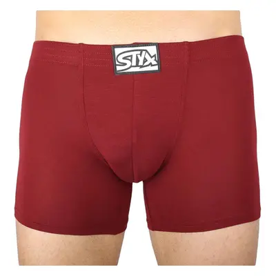 Pánské boxerky Styx long klasická guma vínové 94331947