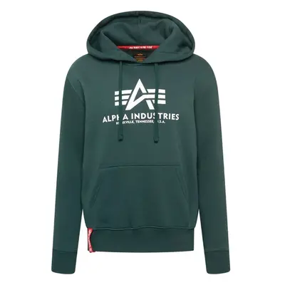 ALPHA INDUSTRIES Mikina smaragdová / červená / bílá 95706512