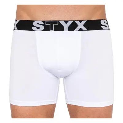 Pánské boxerky Styx long sportovní guma bílé 94339855