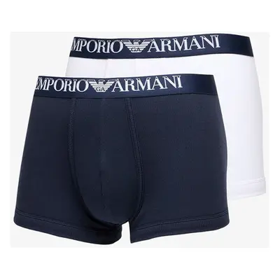 Boxerky EA7 Emporio Armani Mens Knit Trunk 2-Pack Marine/ Bianco XL 100265694