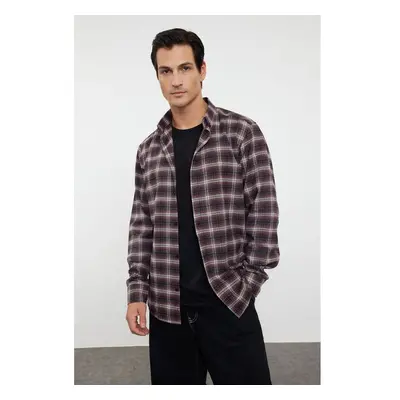 Trendyol Claret Red Regular Fit Winter Checkered Plaid Lumberjack 99809316