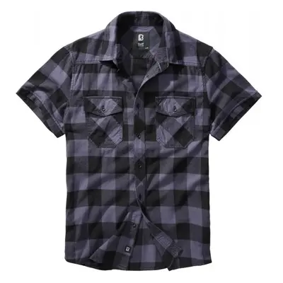 Pánská košile Brandit Checkshirt Halfsleeve - černá, šedá 66065935