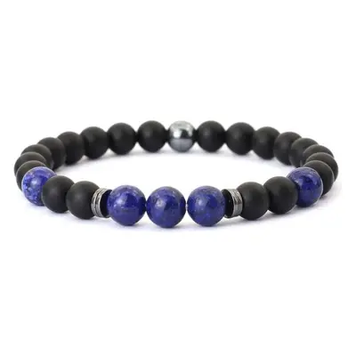 Daniel Dawson Pánský náramek Santo - 8 mm Lapis Lazuli, Hematit, Onyx 93040087