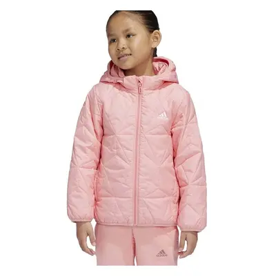 Dětská bunda adidas LK LT PADKT růžová barva, JF4345 95326139