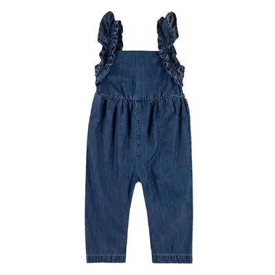 Kojenecký overal Levis RUFFLE STRAP JUMPSUIT zelená barva, 1EK963 99232521