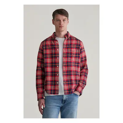 KOŠILE GANT REG FLANNEL PLAID SHIRT RUBY RED 99365180