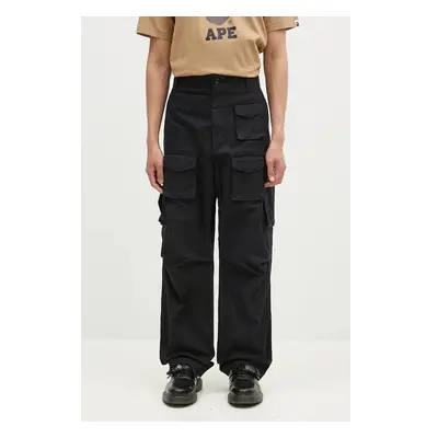 Bavlněné kalhoty Engineered Garments FA Pant černá barva, 24F1F016 100028135