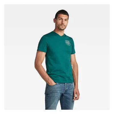 G-STAR T-shirt - Back logo slim in t green 99803849