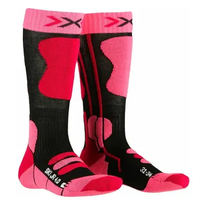 Dětské ponožky X-Bionic Ski Junior 4.0 Anthracite Melange/Fluo Pink 99600264