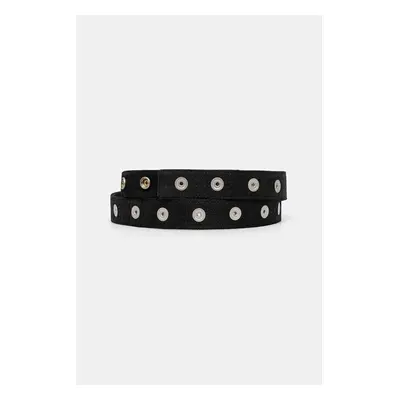 Pásek Rick Owens Snaps Belt černá barva, DA02D2441.BWES2 100027943