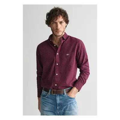 KOŠILE GANT REG MICROCHECK FLANNEL SHIRT WINE RED 99365177