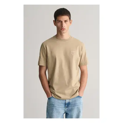 TRIČKO GANT LOGO SCRIPT SS T-SHIRT DRIED KHAKI 90512499