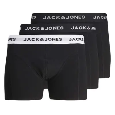 JACK & JONES Boxerky JACSolid černá / bílá 99430790