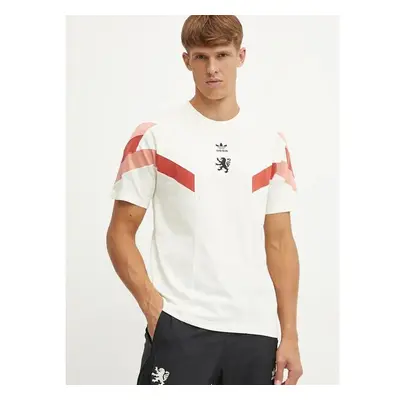 Tričko adidas Originals Olympique Lyon béžová barva, IS6489 99440410