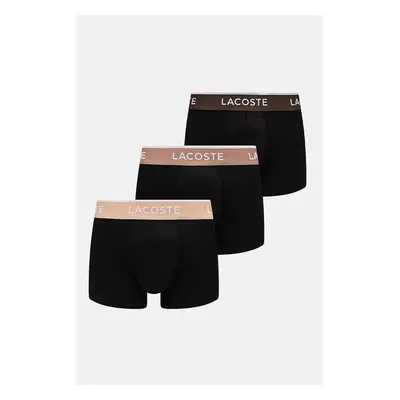 Boxerky Lacoste 3-pack pánské, černá barva 99542893