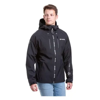 Meatfly pánská softshell bunda Rasmussen Logo Black | Černá 88203607