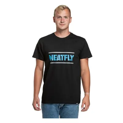 Meatfly pánské tričko Rele Blue/Black | Černá 99799234