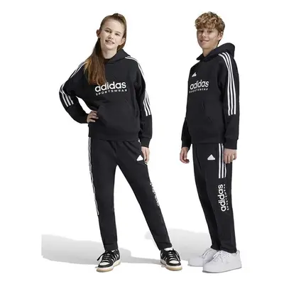 Dětské tepláky adidas J HOT FL TIRO černá barva, s potiskem, IX9287 98058726