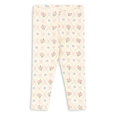 Dětské bavlněné legíny Konges Sløjd MINNIE PANTS GOTS béžová barva, 99278897