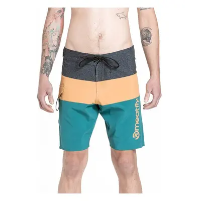 Meatfly pánské plavky Mitch Boardshorts 21 Snake Green / Camel | 93719889