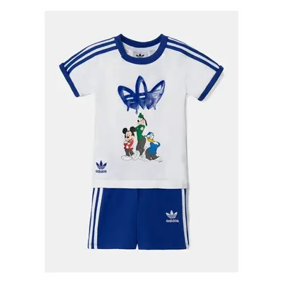 Dětská bavlněná souprava adidas Originals x Disney modrá barva, IX6426 99211262