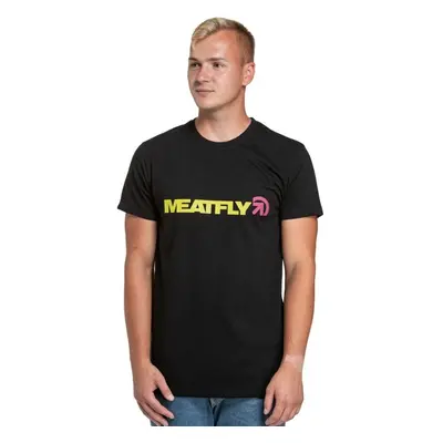 Meatfly pánské tričko Logex Lime/Black | Žlutá | 100% bavlna 99802637