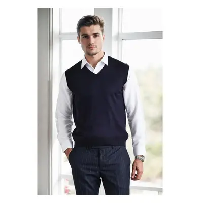 90829 Dewberry V Neck Sleeveless Knit Mens Sweater-NAVY BLUE 100241343