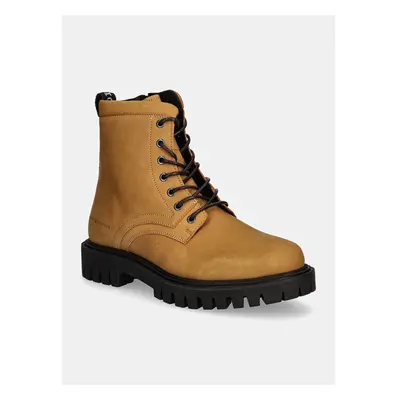 Kožené boty Tommy Hilfiger CASUAL HILFIGER CHUNK Z NBK BOOT pánské, 99232793