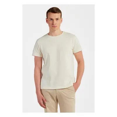 TRIČKO GANT WAFFLE TEXTURE T-SHIRT CREAM3 76936467