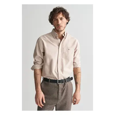 KOŠILE GANT REG OXFORD SHIRT WARM KHAKI 99210024