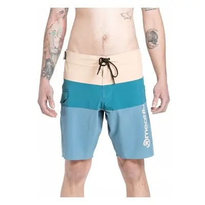 Meatfly pánské plavky Mitch Boardshorts 21 Slate Blue / Latte | Modrá 93719890