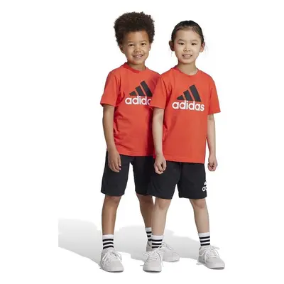 Dětská bavlněná souprava adidas LK BL CO T SET oranžová barva, IV7448 94683307