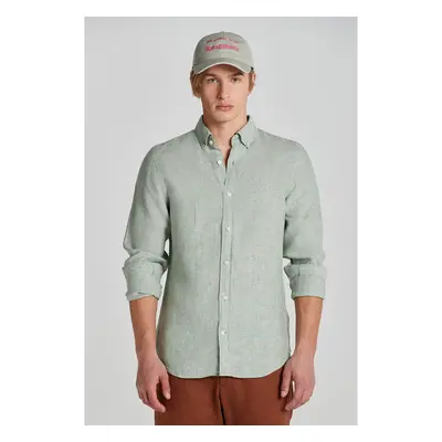 KOŠILE GANT SLIM LINEN SHIRT KALAMATA GREEN 91881745